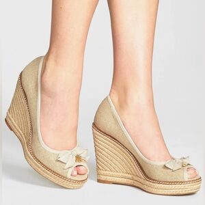 Tory Burch 'Jackie' Espadrille Wedge Size 8